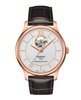 Orologio Tissot Uomo Tradition Auto Open Heart in Acciaio placcato oro rosa T063.907.36.038.00